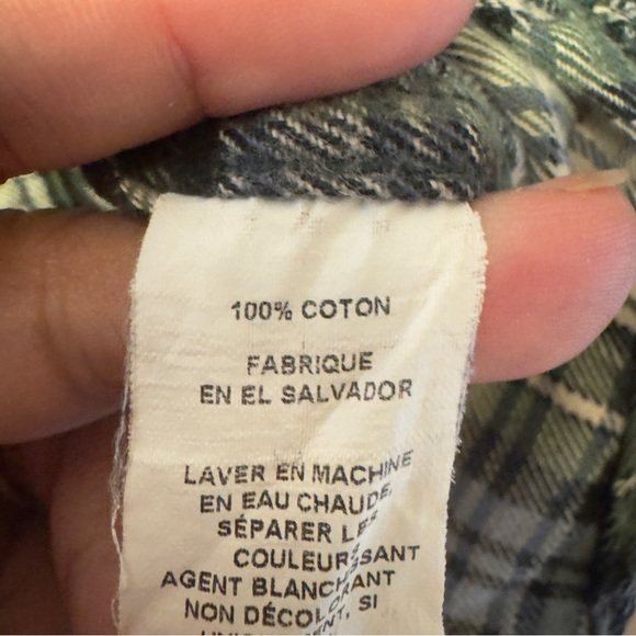 L.L Bean Plaid Buttondown Green Men Size L - Picture 7 of 9